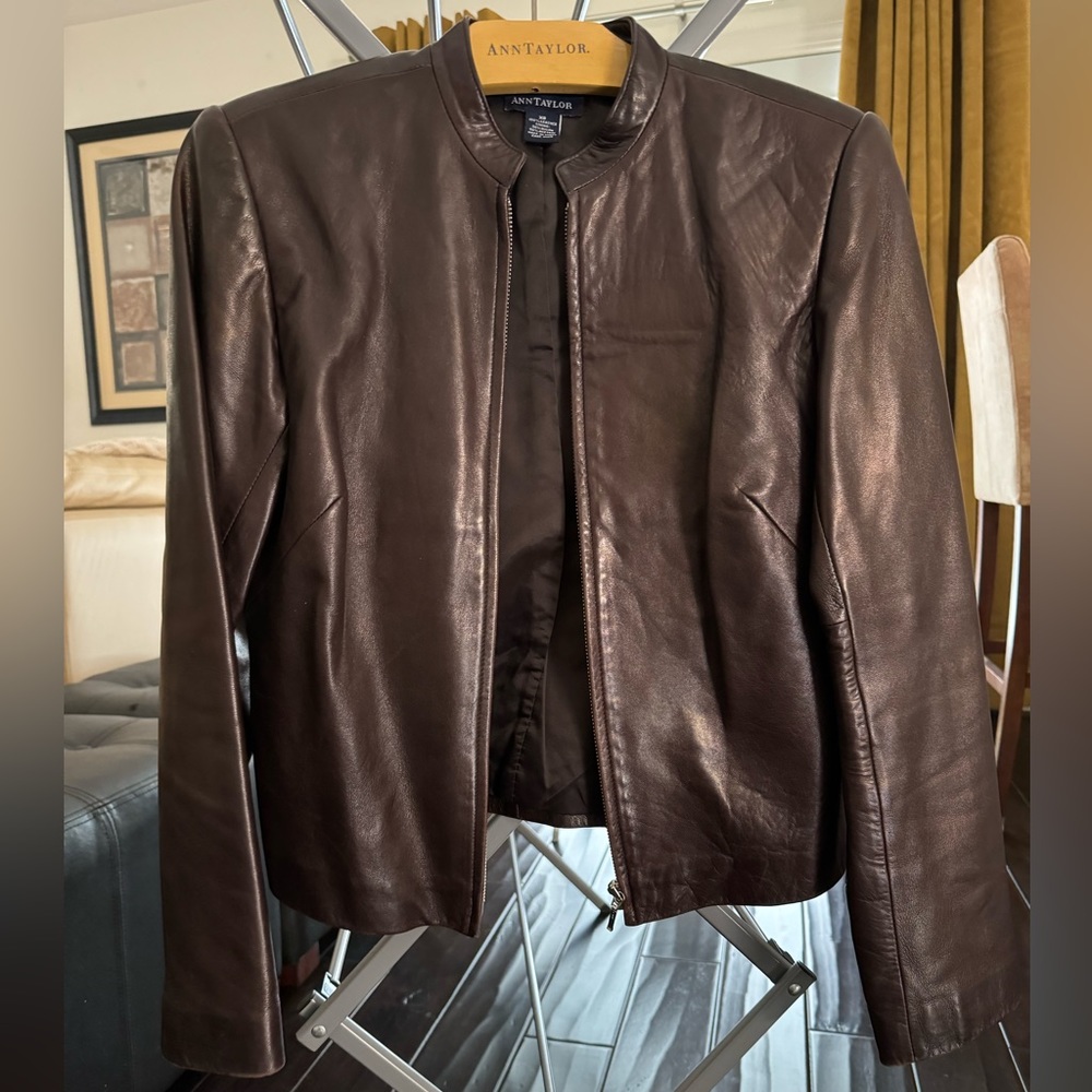 Ann Taylor 100% Leather Jacket - XS